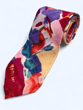 Vintage John Weitz Abstract Multi-Colored Tie